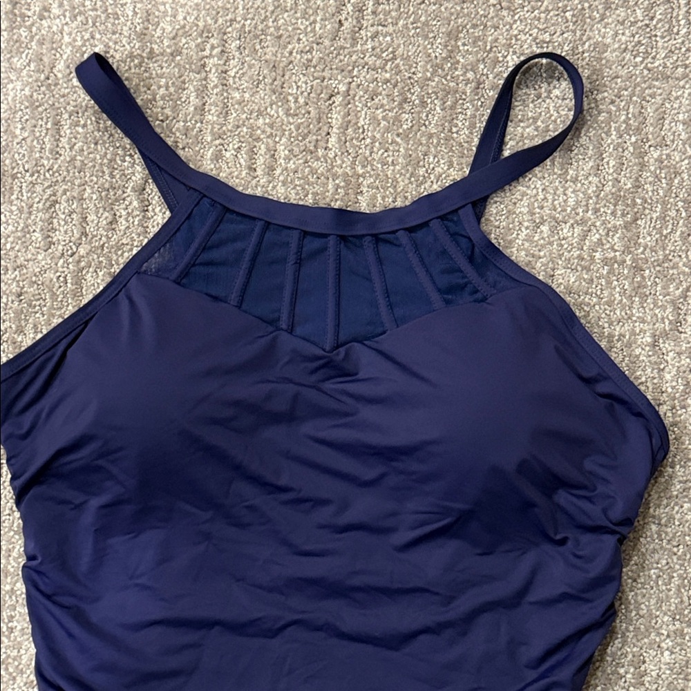 Womens High Neck One Piece Swimsuit Tummy Control - Picture 6 of 7